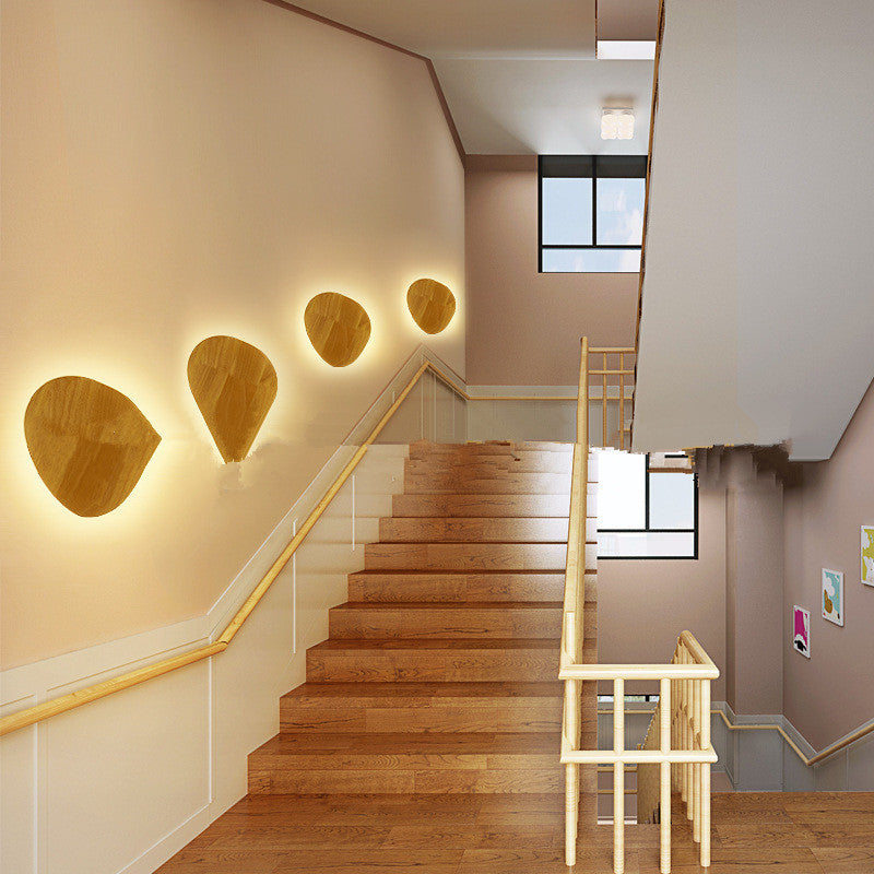 Modern Wooden Log Wall Lamp for Soft Ambient Lighting