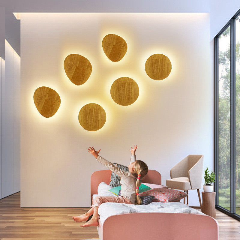Modern Wooden Log Wall Lamp for Soft Ambient Lighting