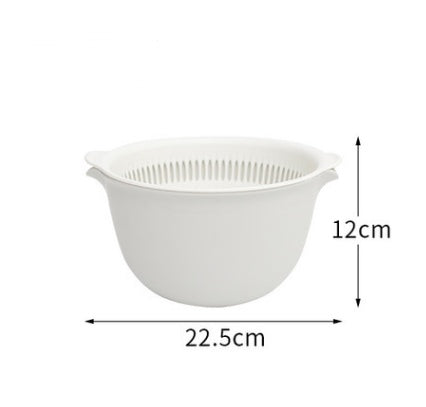 Friendly Double Sink Basket for Washing Fruits and Daily Dishes