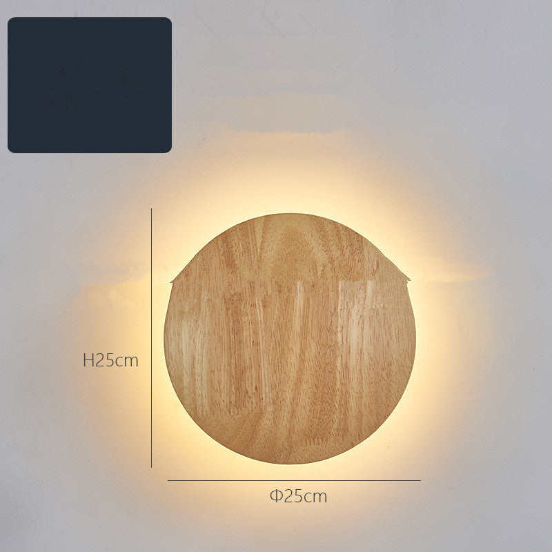 Modern Wooden Log Wall Lamp for Soft Ambient Lighting