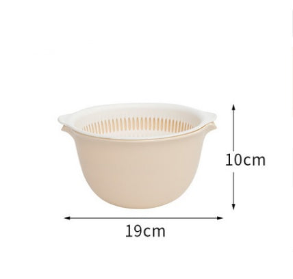 Friendly Double Sink Basket for Washing Fruits and Daily Dishes