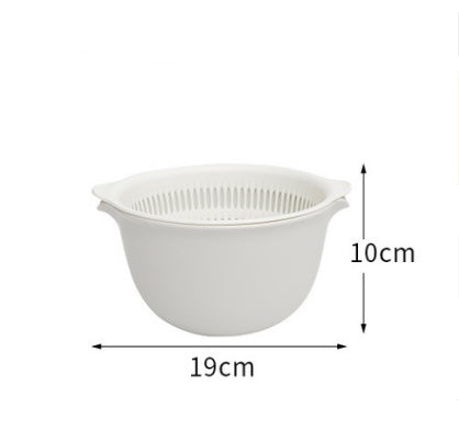 Friendly Double Sink Basket for Washing Fruits and Daily Dishes