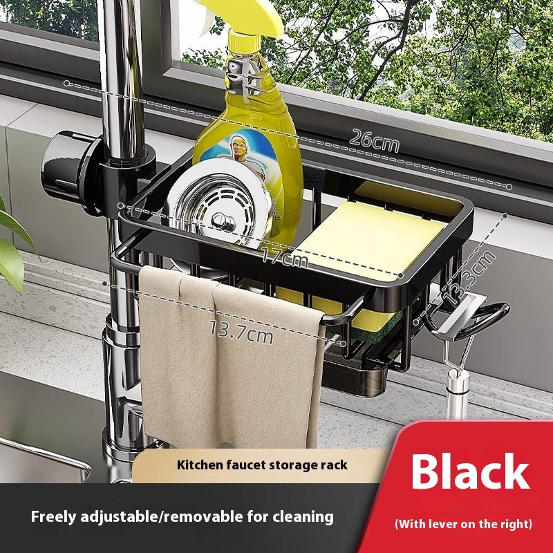 Minimal Aluminum Sink Rack for Simple, Organized Kitchen Essentials