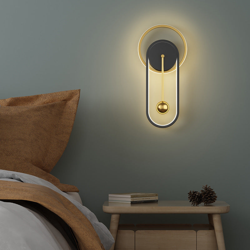 Nordic Wall Clock Lamp for Soft, Minimal Living Room Lighting