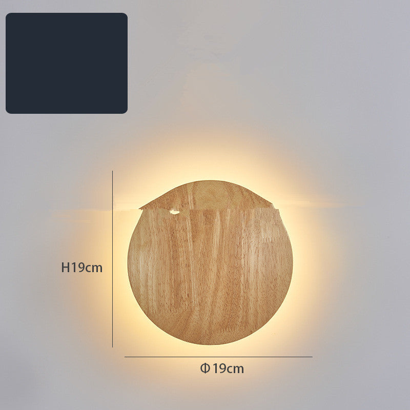Modern Wooden Log Wall Lamp for Soft Ambient Lighting