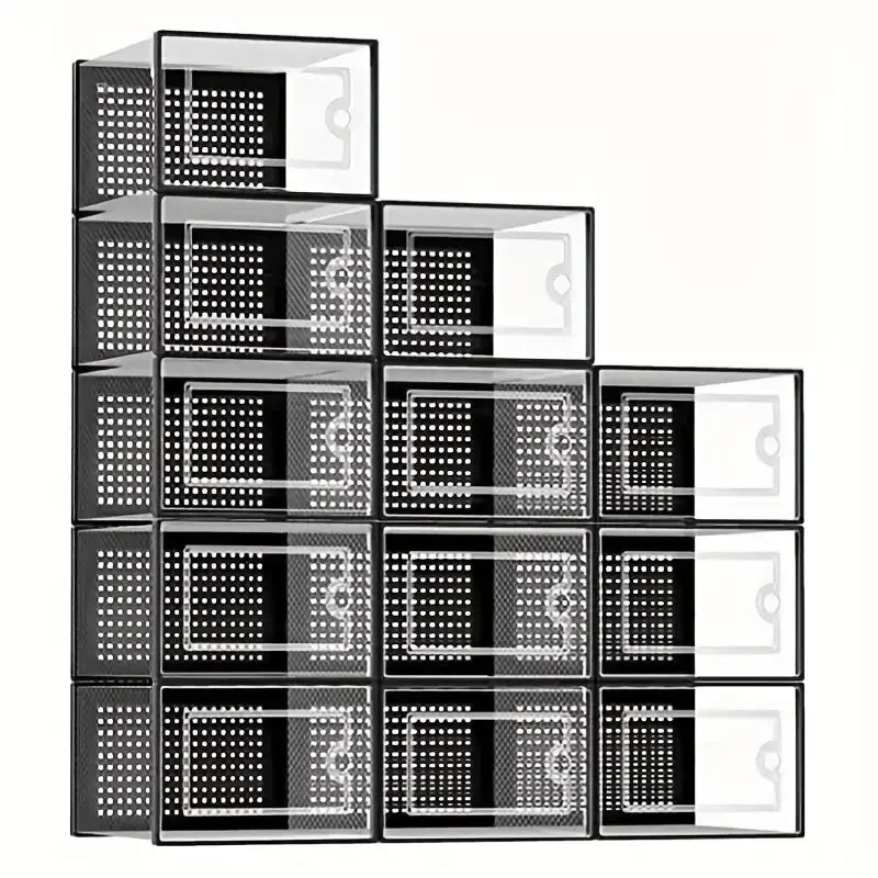 Premium Foldable Transparent Shoe Storage Box (6/12 Pack)