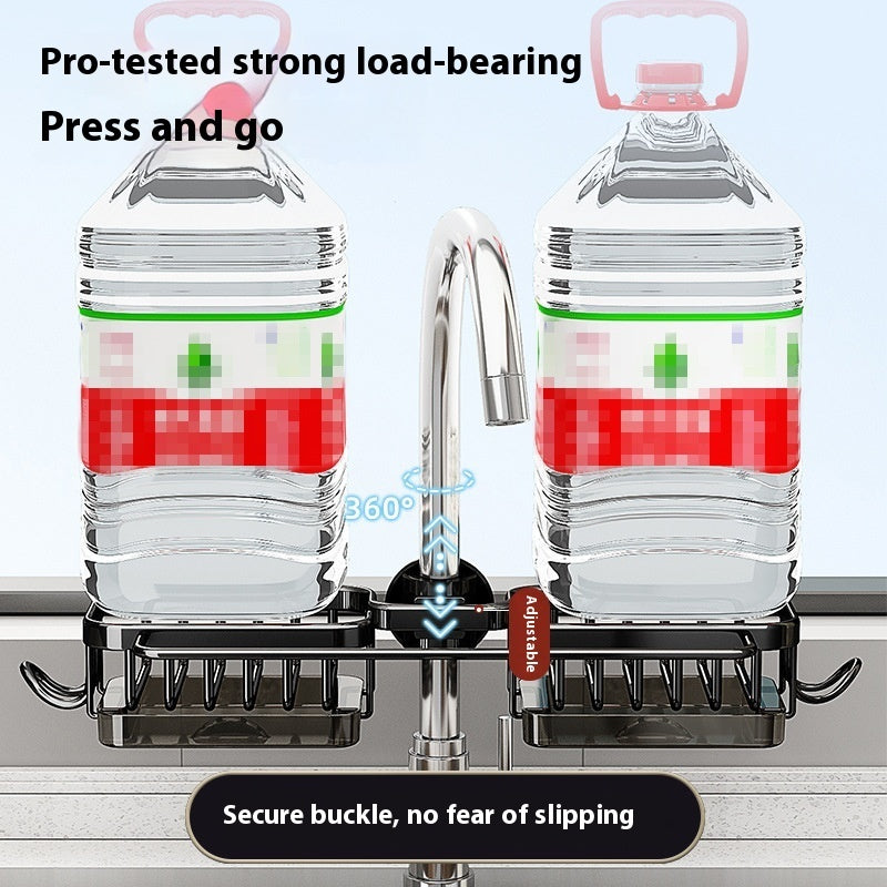 Minimal Aluminum Sink Rack for Simple, Organized Kitchen Essentials